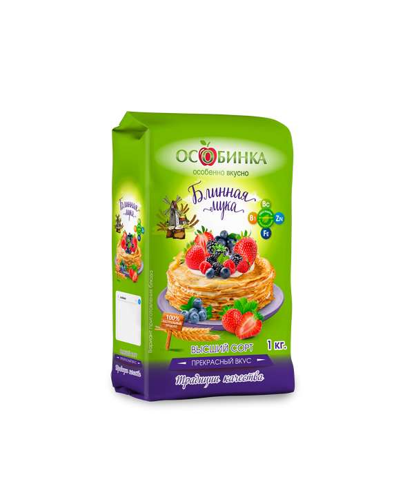 Упаковка Мука блинная - аренда торгового знака Особинка